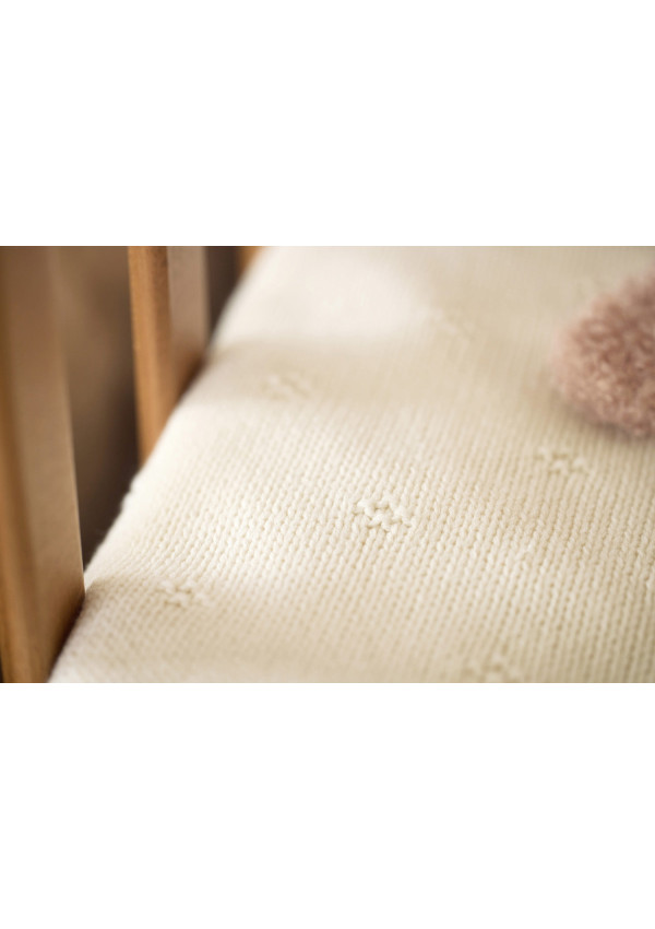 Колискова ковдра Jollein 75×100 см, Cosy Knit, айворі