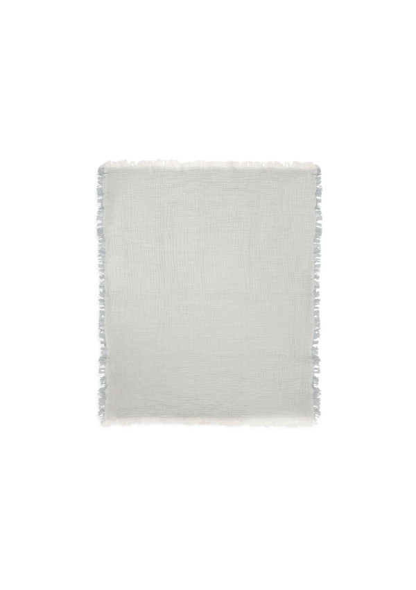 Колискова муслінова ковдра Jollein Fringe Stripe 75×100, морська зелень GOTS