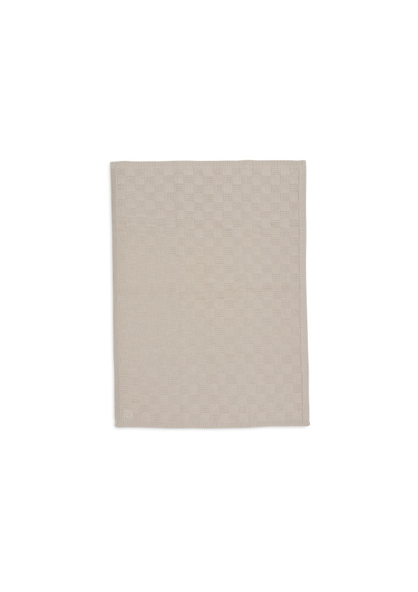 Колискова в’язана ковдра Jollein Box Knit 75×100, теплий пісок GOTS