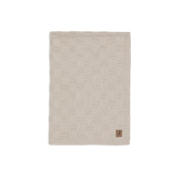 Колискова в’язана ковдра Jollein Box Knit 75×100, теплий пісок GOTS
