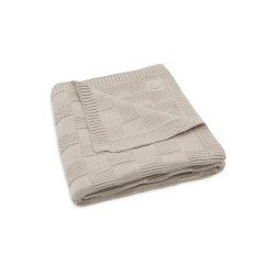 Колискова в’язана ковдра Jollein Box Knit 75×100, теплий пісок GOTS
