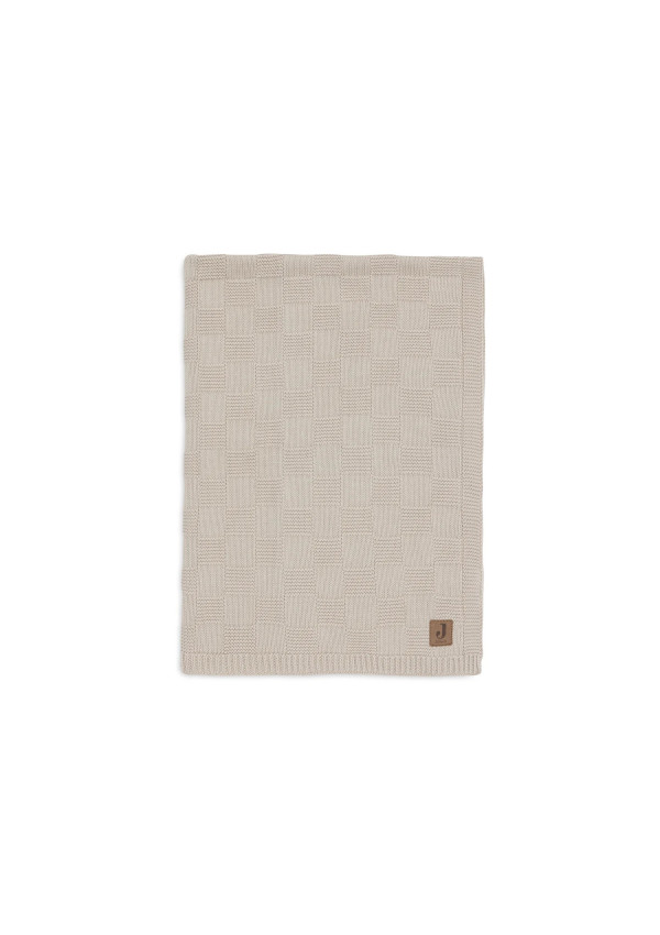 Колискова в’язана ковдра Jollein Box Knit 75×100, теплий пісок GOTS