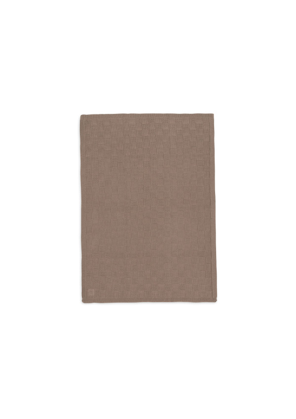 Колискова ковдра Jollein 75×100 см, Box Knit колір молочної кави GOTS