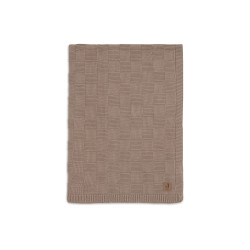 Колискова ковдра Jollein 75×100 см, Box Knit колір молочної кави GOTS
