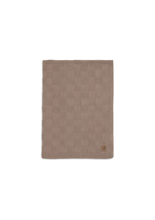 Колискова ковдра Jollein 75×100 см, Box Knit колір молочної кави GOTS