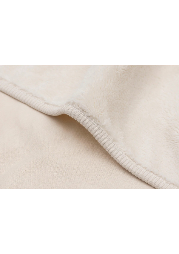 Колискова двостороння ковдра Jollein Sherpa/Jersey 75×100, вівсяна