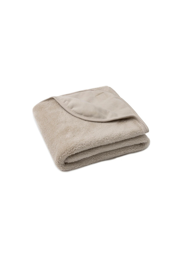 Колискова двостороння ковдра Jollein Sherpa/Jersey 75×100, теплий пісок
