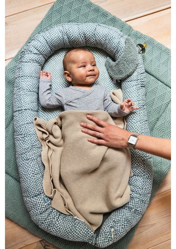 Дитяча в’язана ковдра Jollein Basic Knit 100×150, нуга