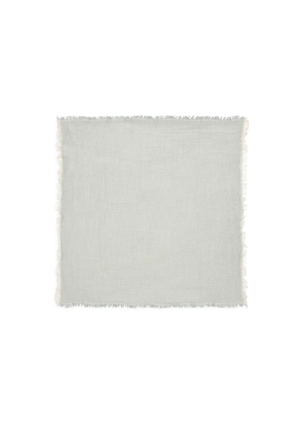 Дитяча муслінова ковдра Jollein 120×120 см, Fringe Stripe морська зелень GOTS