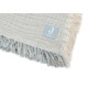 Дитяча муслінова ковдра Jollein 120×120 см, Fringe Stripe морська зелень GOTS