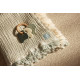 Дитяча муслінова ковдра Jollein 120×120 см, Fringe Stripe морська зелень GOTS