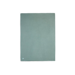 Колискова ковдра Jollein 75×100 см, Basic Knit лісова зелень/Coral Fleece
