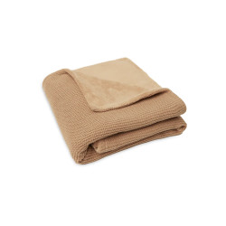 Колискова в’язана ковдра Jollein Basic Knit 75×100, бісквіт/фліс