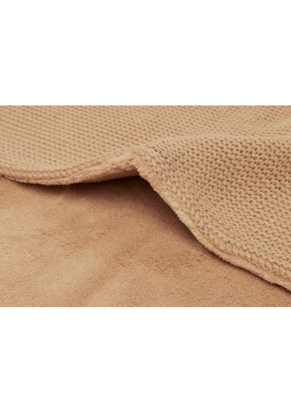 Колискова в’язана ковдра Jollein Basic Knit 75×100, бісквіт/фліс