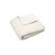 Колискова в’язана ковдра Jollein Basic Knit 75×100, айворі/корал фліс