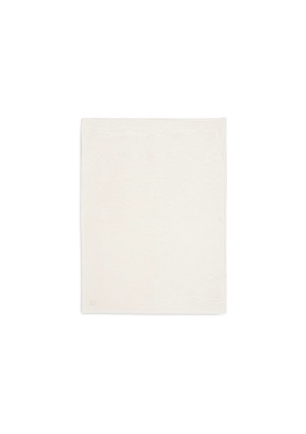 Колискова в’язана ковдра Jollein Basic Knit 75×100, айворі/корал фліс