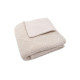 Колискова ковдра Jollein Check Knit 75×100, вівсяна/teddy fleece