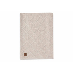 Колискова ковдра Jollein Check Knit 75×100, вівсяна/teddy fleece