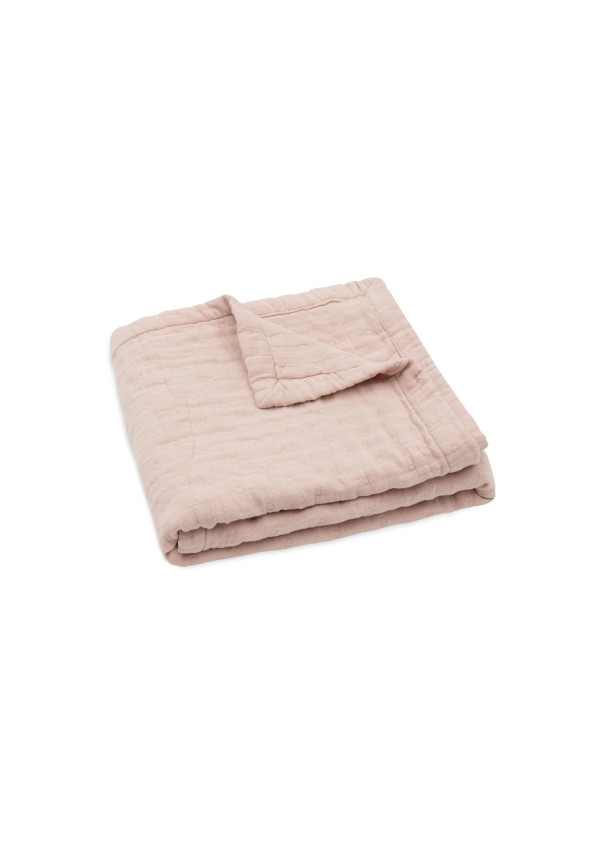Дитяча муслінова ковдра Jollein жакард 100×150, дикий троянда GOTS