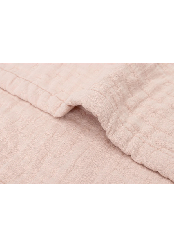 Дитяча муслінова ковдра Jollein жакард 100×150, дикий троянда GOTS