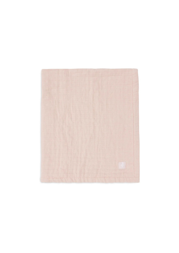 Дитяча муслінова ковдра Jollein жакард 100×150, дикий троянда GOTS