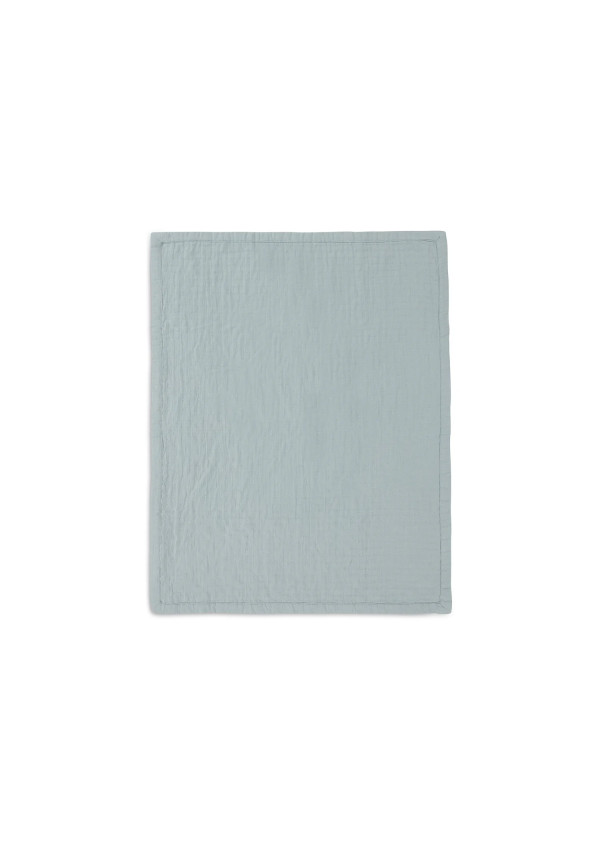 Дитяча муслінова ковдра Jollein жакард 100×150, морська зелень GOTS