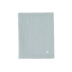Дитяча муслінова ковдра Jollein жакард 100×150, морська зелень GOTS