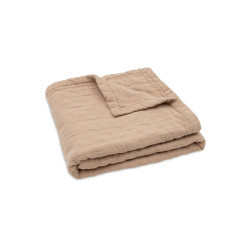 Дитяча муслінова ковдра Jollein жакард 100×150, бісквіт GOTS