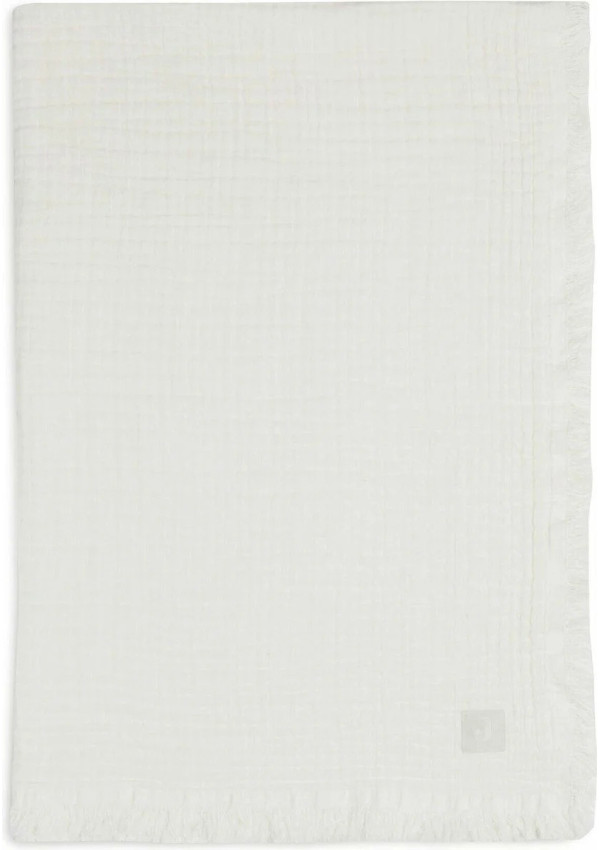 Дитяча муслінова ковдра Jollein Blanket Cot Muslin Fringe 120×120 см, айворі