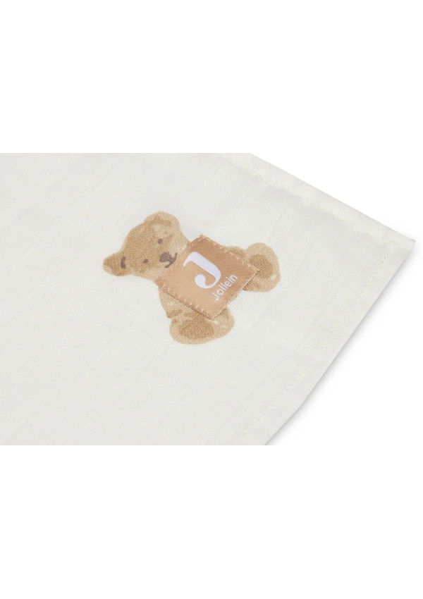 Муслінові пелюшки Jollein 115×115, Teddy Bear, 2 шт.