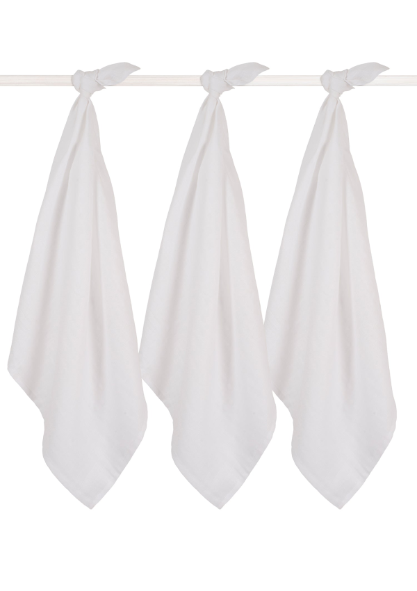 Муслінові пелюшки Jollein 70×70, білі, 3 шт.