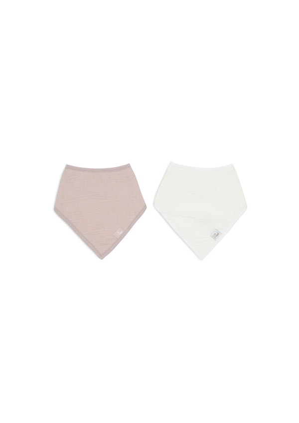 Мусліновий нагрудник-бандана Jollein, дика троянда/вівсяний (2pack), 2 шт.