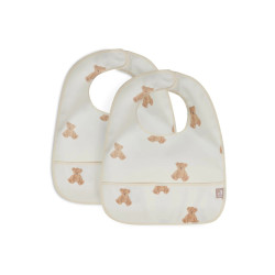 Нагрудник Jollein Waterproof, Teddy Bear (2pack), 2 шт.