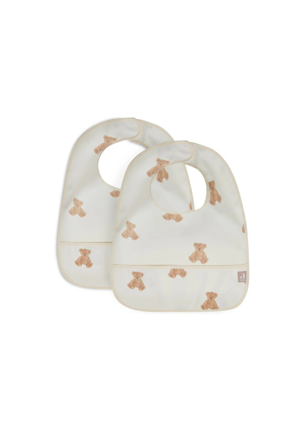 Нагрудник Jollein Waterproof, Teddy Bear (2pack), 2 шт.