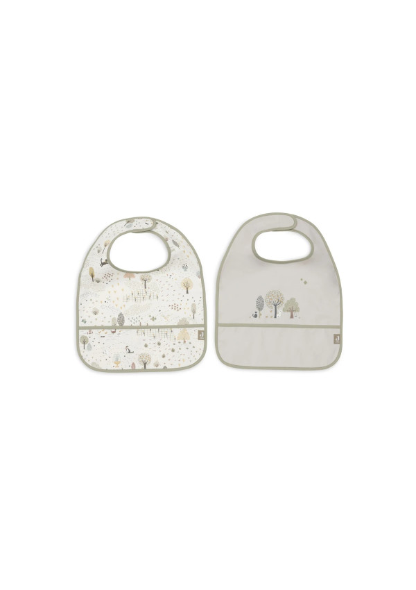 Нагрудник Jollein Waterproof, Tiny Park (2pack), 2 шт.