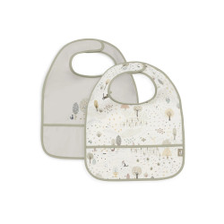 Нагрудник Jollein Waterproof, Tiny Park (2pack), 2 шт.