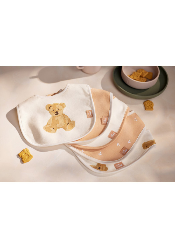 Водонепроникний трикотажний нагрудник Jollein, Teddy Bear/Harvest, 5 шт.