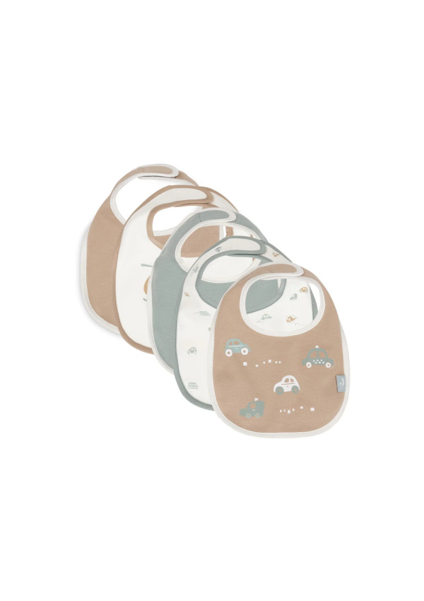 Нагрудник Jollein Jersey Waterproof, On The Go (5pack), 5 шт.