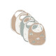 Нагрудник Jollein Jersey Waterproof, On The Go (5pack), 5 шт.