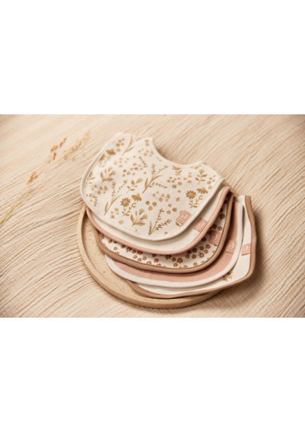 Нагрудник Jollein Jersey Waterproof, Bloomy (5pack), 5 шт.
