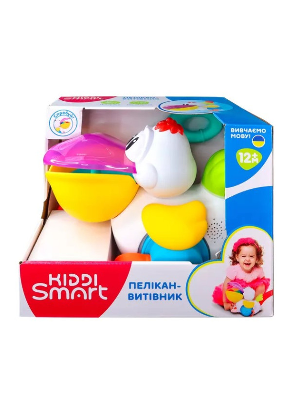 Іграшка-каталка Kiddi Smart – Пелікан-Витівник (українська)