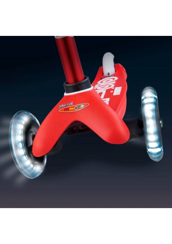 Самокат Micro серії Mini Deluxe - Червоний (LED)