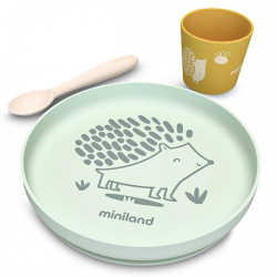 Miniland Силіконовий набір посуду SILICONE MEAL SET FOREST