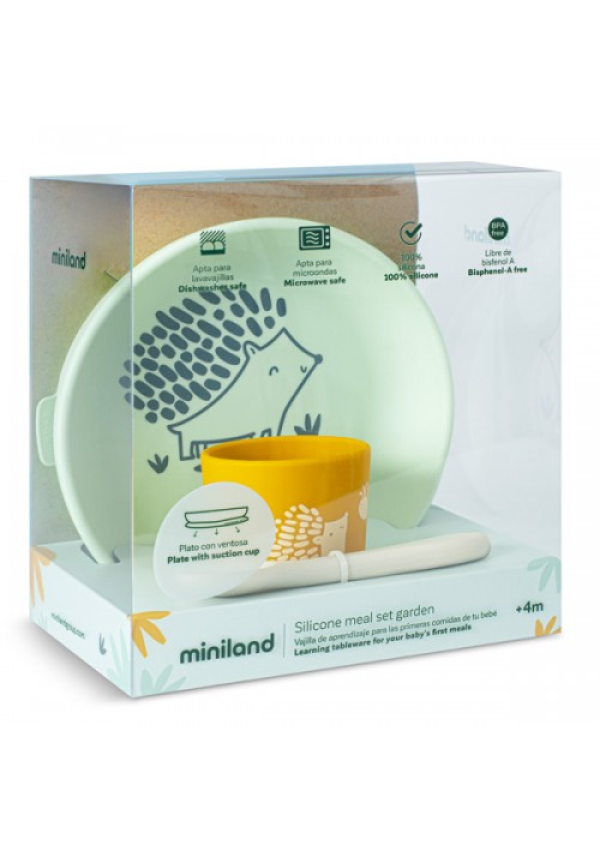 Miniland Силіконовий набір посуду SILICONE MEAL SET FOREST