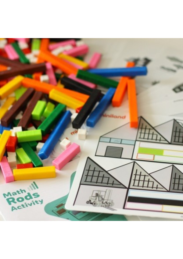 Набір навчальний Математичні елементи Miniland Math Rods Activity (250 шт) в валізці