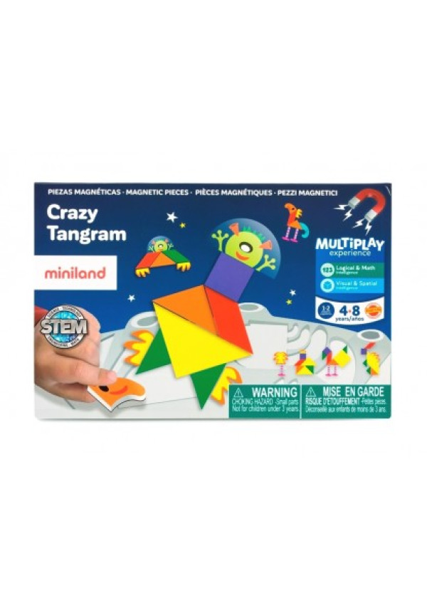 Магнітна гра Miniland Оn the go Tangram