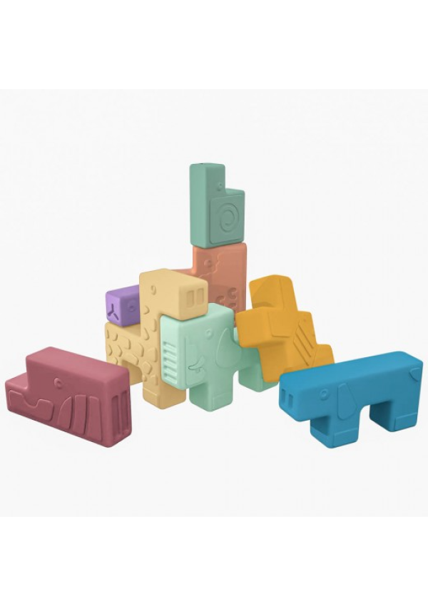 М'який розвиваючий набір Miniland Animal Blocks