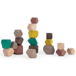 Гра-балансир Miniland Towering wood stones Дерев'яні камінці, 18 шт
