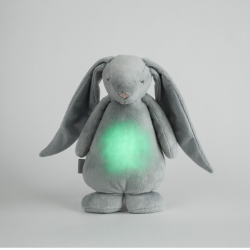 Зайчик з білим шумом і нічником Moonie колір Silver