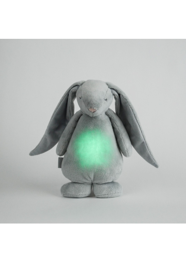 Зайчик з білим шумом і нічником Moonie колір Silver
